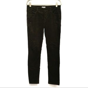 VINCE SKINNY SLIM DARK GREEN CORDUROY JEAN PANTS